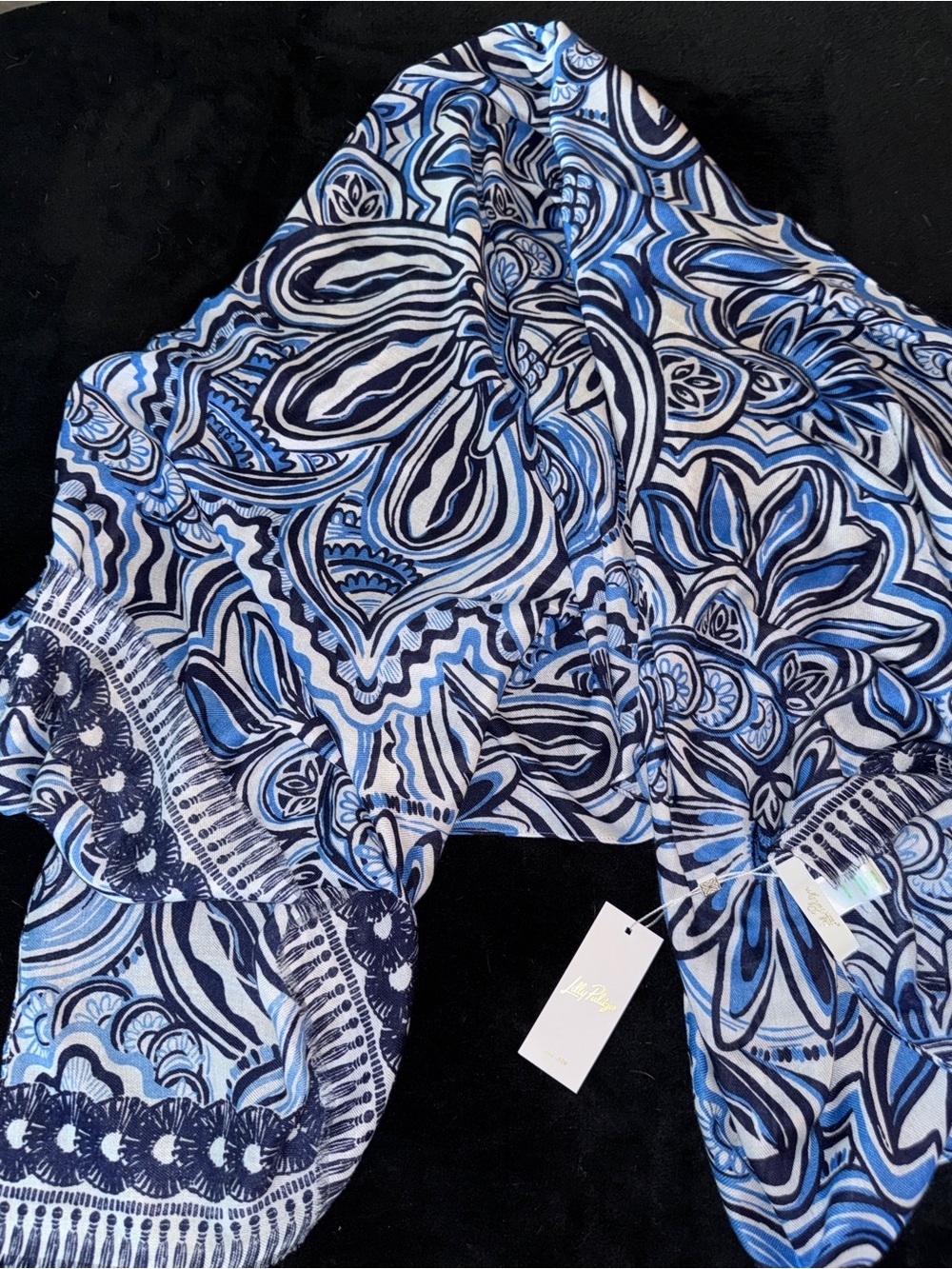 Lilly Pulitzer Blue & White Resort Scarf